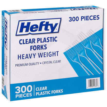 Hefty Clear Heavy Weight Plastic Forks (300 Pieces)