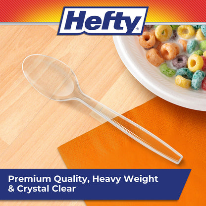 Hefty Clear Heavy-Weight Plastic Spoons (300 Pieces)