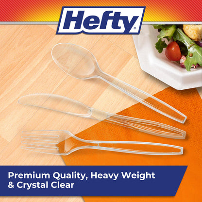 Hefty Clear Plastic Cutlery Combo Pack - 360 Pieces