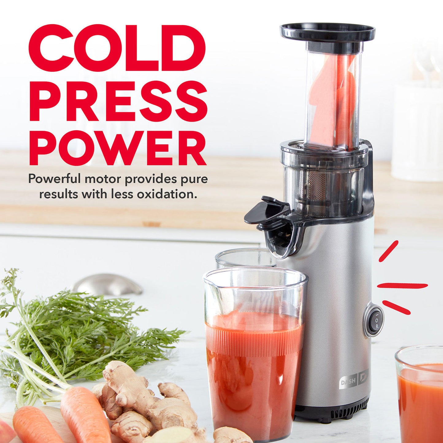 Dash Compact Cold Press Power Juicer (Choose your color available in Aqua or Graphite)