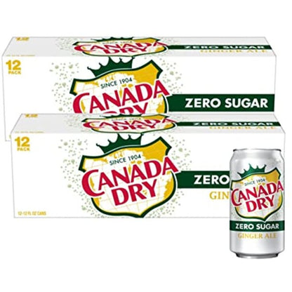 Canada Dry Zero Sugar Ginger Ale 12 Oz. Case Of 24