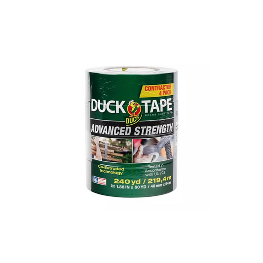 Duck Tape, Silver, 4 Pack, 1.88 in. x 60 yd. Advanced Strength