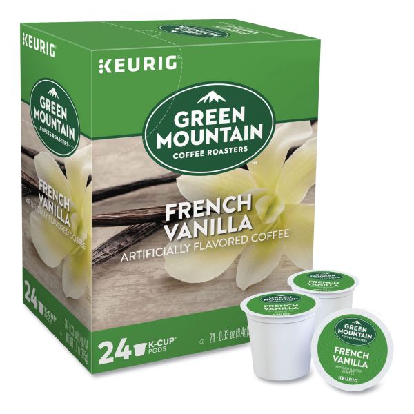 Green Mountain Coffee Single-Serve Coffee K-Cup Pods, French Vanilla, Box Of 24