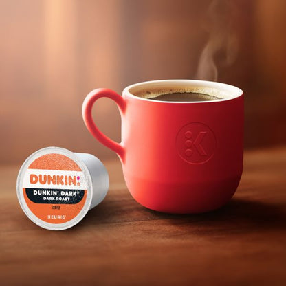 Dunkin' Donuts Single-Serve Coffee K-Cups, Dark Roast, Carton Of 4 88 K-Cups.