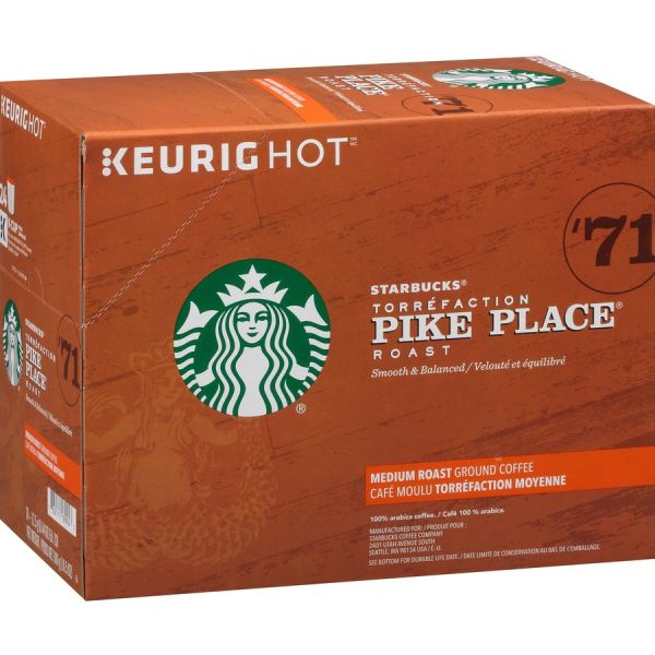 Starbucks Single-Serve Coffee K-Cup, Pike Place, Box Of 24