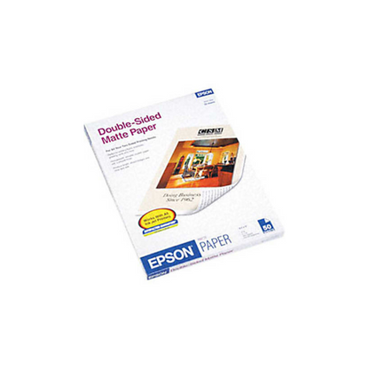 Epson Double-Sided Premium Presentation And Photo Paper, Letter Size 8 1/2" x 11", 47 Lb, Matte White, Pack Of 50 Sheets