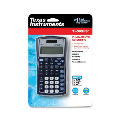 Texas Instruments TI-30XIIS 10-Digit Scientific Calculator Solar Powered and Battery (Black)