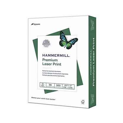 Hammermill Multi-Use Print & Copy Paper, Letter Size 8 1/2" x 11", 32 Lb, White, 500 Sheets Per Ream, Case Of 8 Reams