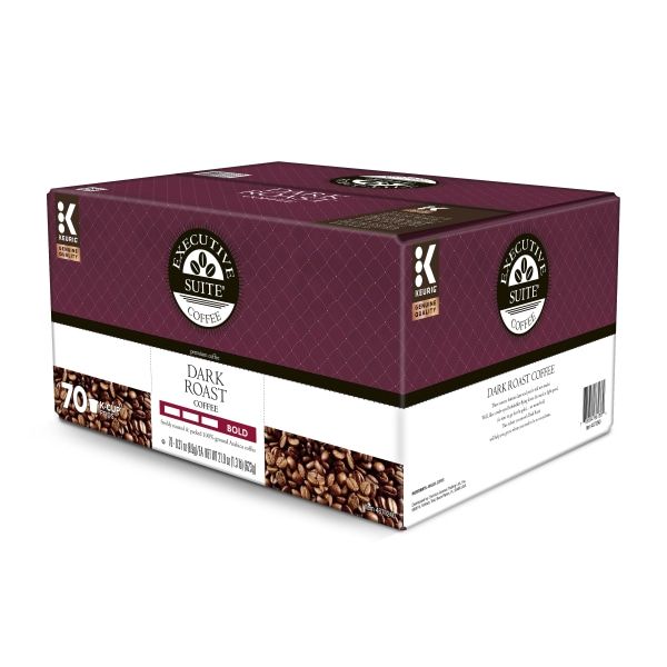 Executive Suite Coffee Single-Serve Coffee K-Cup Pods, Dark Roast, Box Of 70