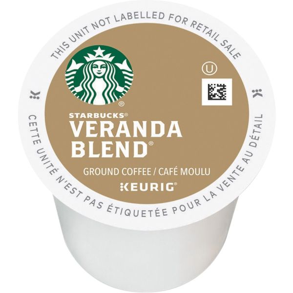 Starbucks Single-Serve Coffee K-Cup, Veranda Blend, Carton Of 24