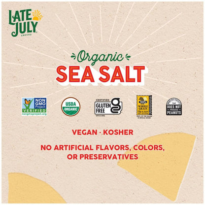 Late July Thin and Crispy Organic Sea Salt Tortilla Chips 22 oz.
