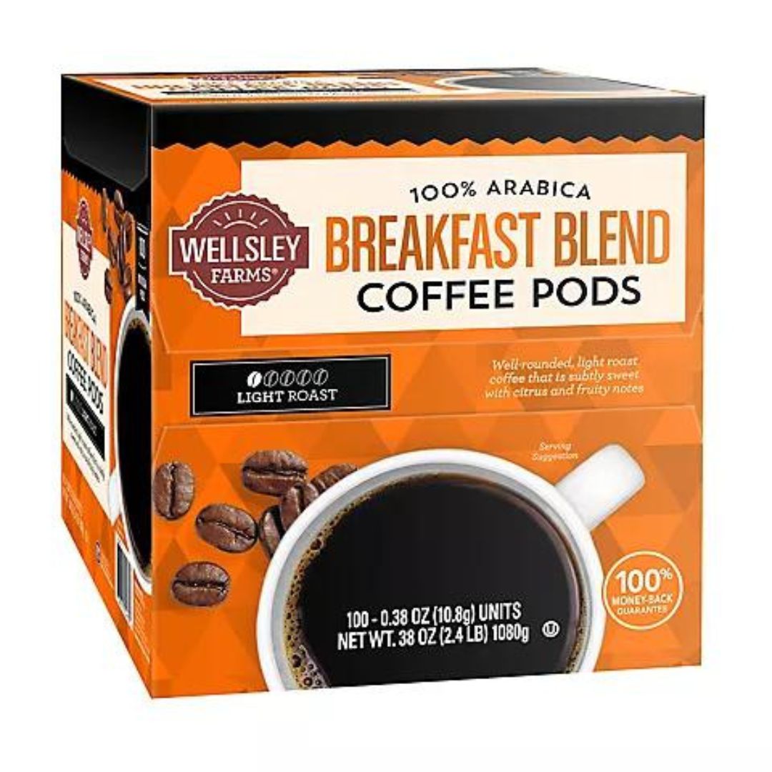 Wellsley Farms Breakfast Blend Coffee Pods 100 ct.