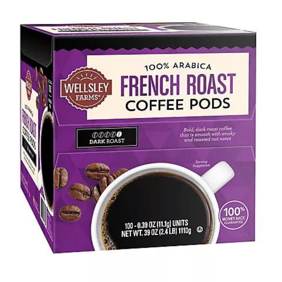 Wellsley Farms French Roast Coffee Pods100 ct.