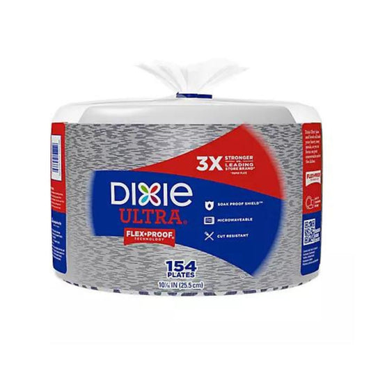 Dixie Ultra 10" Printed Paper Dinner Plate154 count