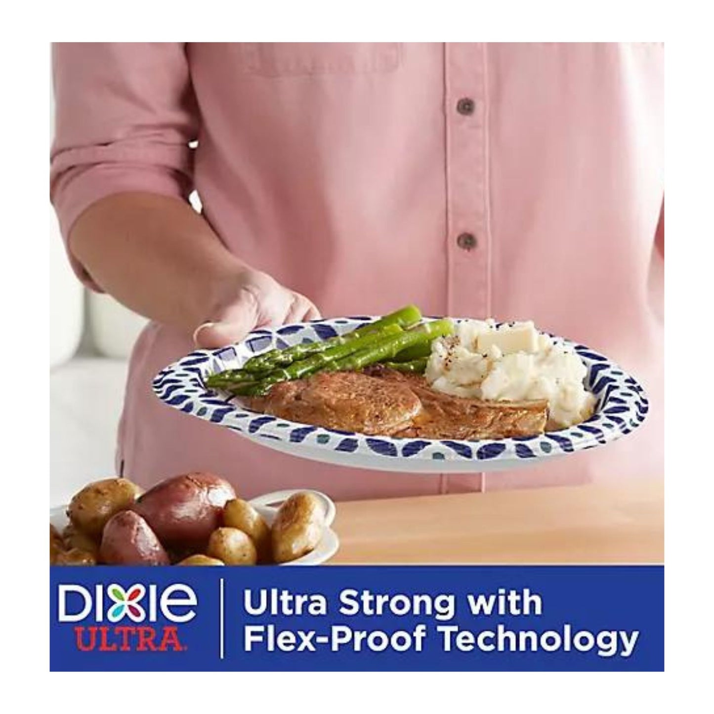 Dixie Ultra 10" Printed Paper Dinner Plate154 count