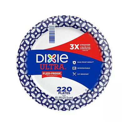 Dixie Ultra 8.5" Printed Paper Lunch or Light Dinner Plate 220 count