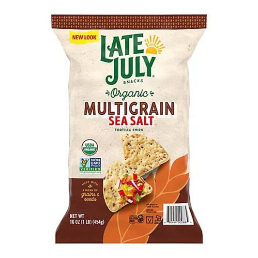 Late July Snacks Organic Multigrain Sea Salt Tortilla Chips 16 oz.
