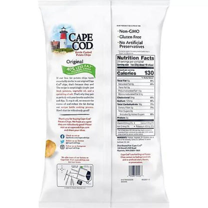 Cape Cod Less Fat Original Kettle Cooked Potato Chips 24 oz.