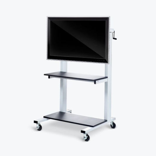 Crank-Adjustable Flat Panel TV Cart