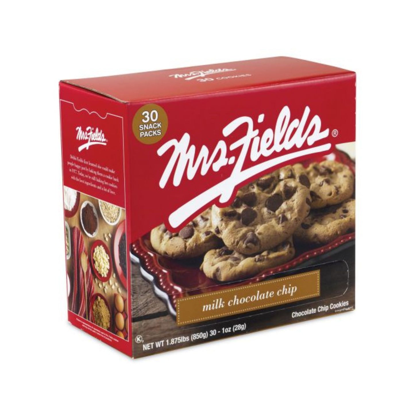 Mrs. Fields Milk Chocolate Chip Cookies 1 Oz. Pack Of 30 Cookies