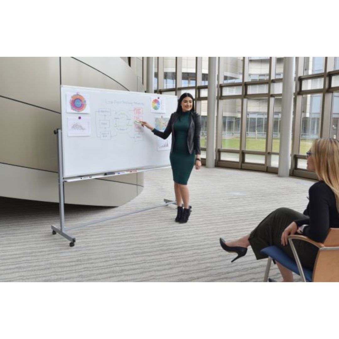 72"W x 40"H Double-Sided Magnetic Whiteboard