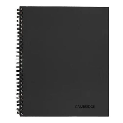 Cambridge Limited 30% Recycled Business Notebook, 6 5/8" x 9 1/2", 1 Subject, Legal Ruled, 80 Sheets, Black (06672)