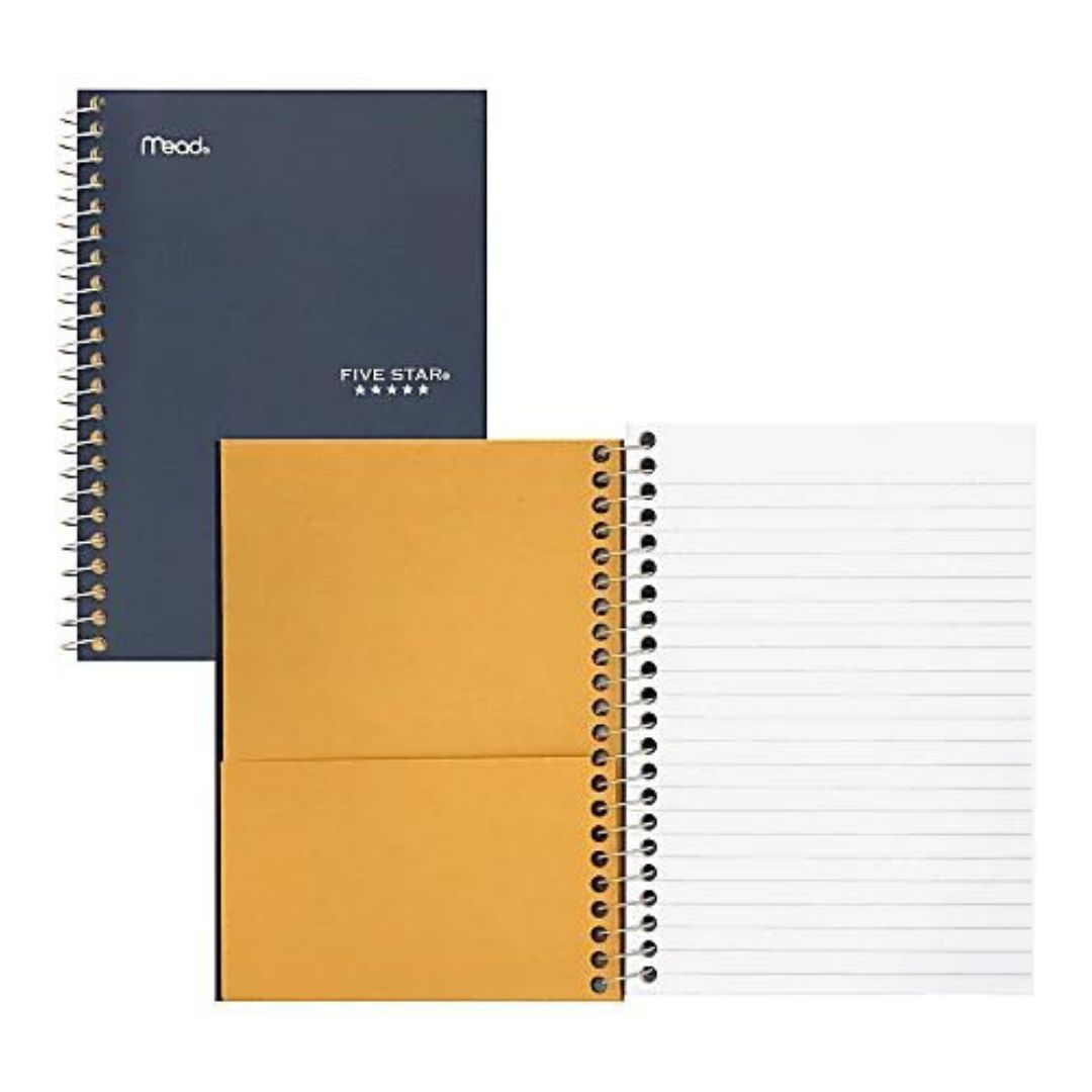 Five Star Notebook, 5" x 7", 1 Subject, College Ruled, 100 Sheets, Assorted Colors (No Choice)