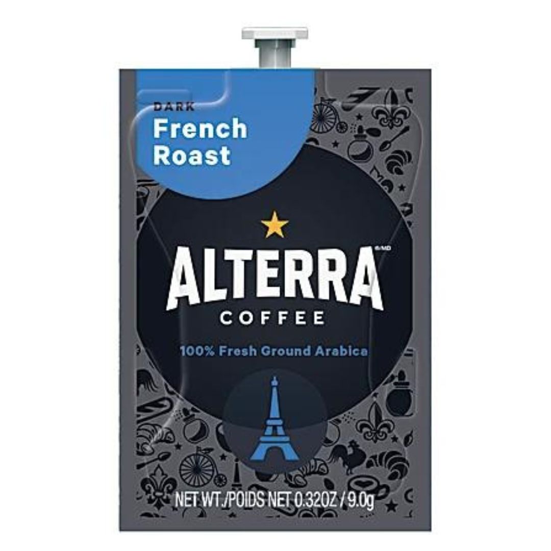 FLAVIA Coffee ALTERRA Single-Serve Coffee Freshpacks, French Roast, Box Of 100
