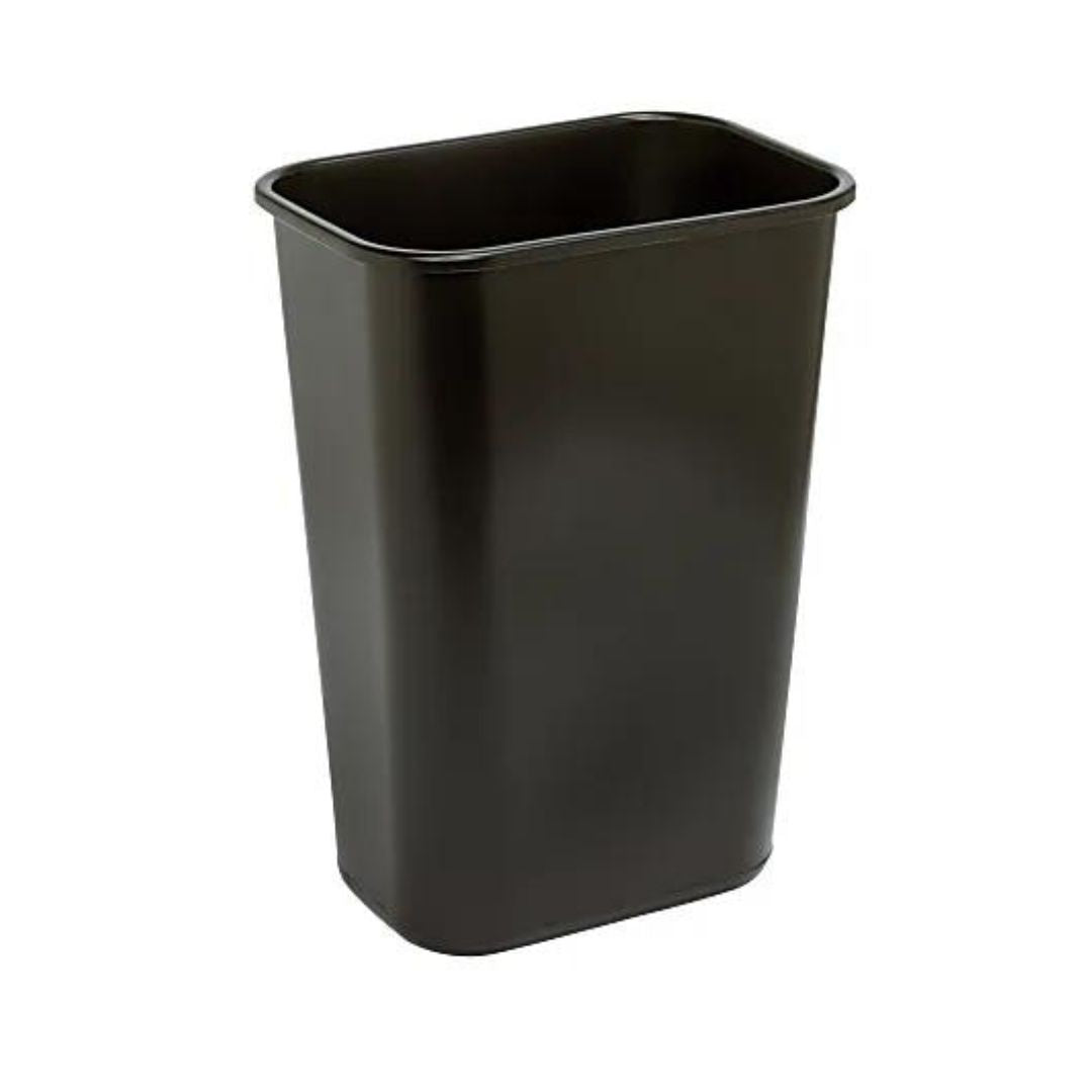 Highmark Rectangular Plastic Wastebasket Black 10.25 Gallons 20-1/2"H x 15-1/2"W x 11-1/2"D