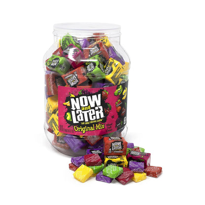 Now & Later Mini Bars 60 oz. Jar,  Assorted Flavors