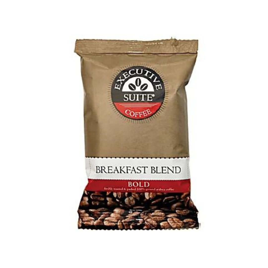 Executive Suite Coffee Single-Serve Coffee Packets, Bold Roast, Breakfast Blend Box  Of 42