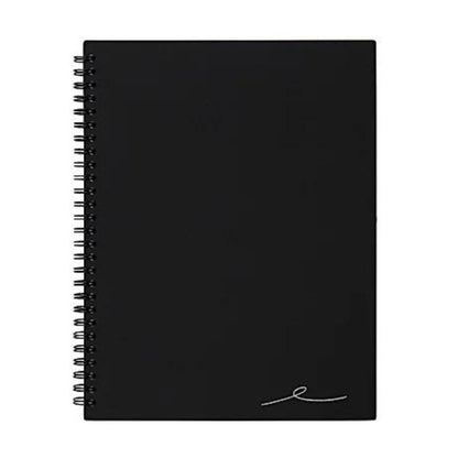 Office Depot Brand Wirebound Business Notebook, 7 1/4" x 9 1/2", Narrow Ruled, 160 Pages (80 Sheets), Black