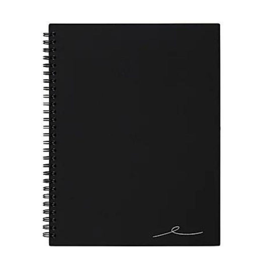 Office Depot Brand Wirebound Business Notebook, 7 1/4" x 9 1/2", Narrow Ruled, 160 Pages (80 Sheets), Black