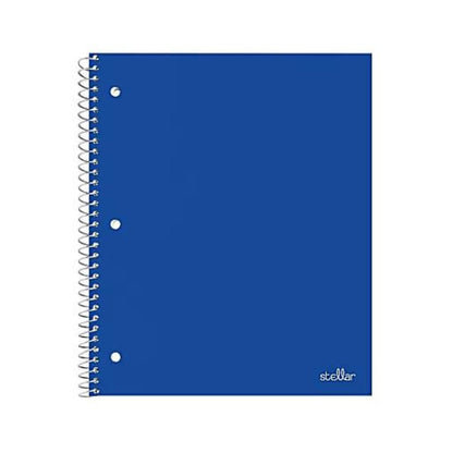 Office Depot Brand Stellar Poly Notebook, 8-1/2" x 11", 1 Subject, College Ruled, 80 Sheet, Assorted Colors, Pack Of 5 Notebooks