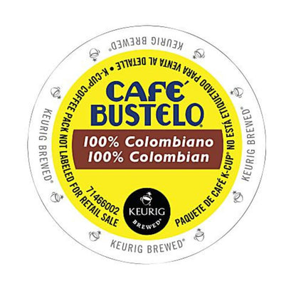Cafe Bustelo Single-Serve Coffee K-Cup, 100% Colombian Box Of 24