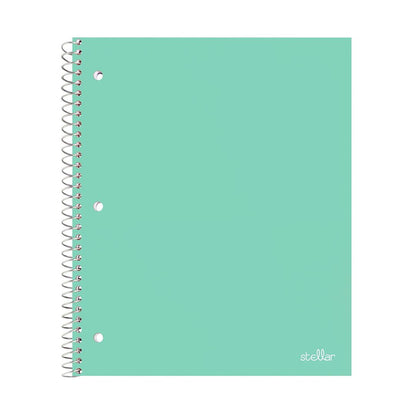 Office Depot Brand Stellar Poly Notebook, 8-1/2" x 11",1 Subject, College Ruled, 80 Sheets, Assorted Colors, Pack Of 8 Notebooks