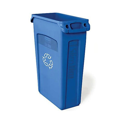 Rubbermaid Commercial Slim Jim Recycle Waste Container 23-Gallons Blue