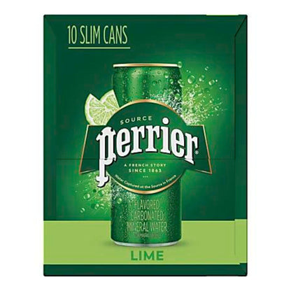 Perrier Sparkling Mineral Water (Lime) 8.45 Oz. Pack Of 10