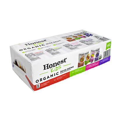Honest Kids Organic Fruit Juice Drink Boxes Variety Pack 6 Oz. Pack Of 40 Boxes