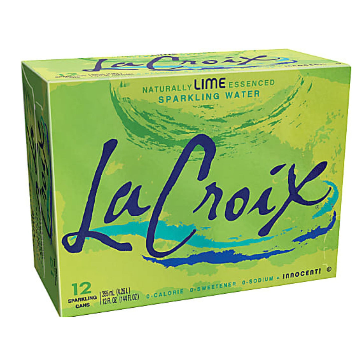 LaCroix Core Sparkling Water with Natural Lime Flavor 12 Oz. Case of 12 Cans