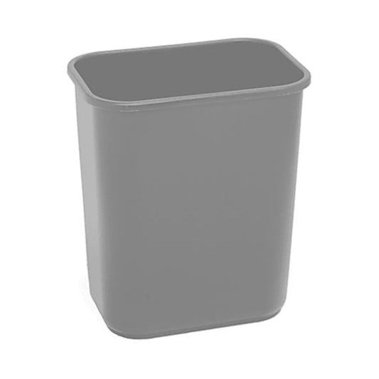 Highmark Rectangular Plastic Wastebasket Gray 6.5 Gallons 15"H x 10"W x 14-1/4"D