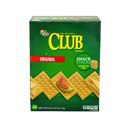 Keebler Original Club Crackers Snack Stacks 50 Oz. 24 Sleeves