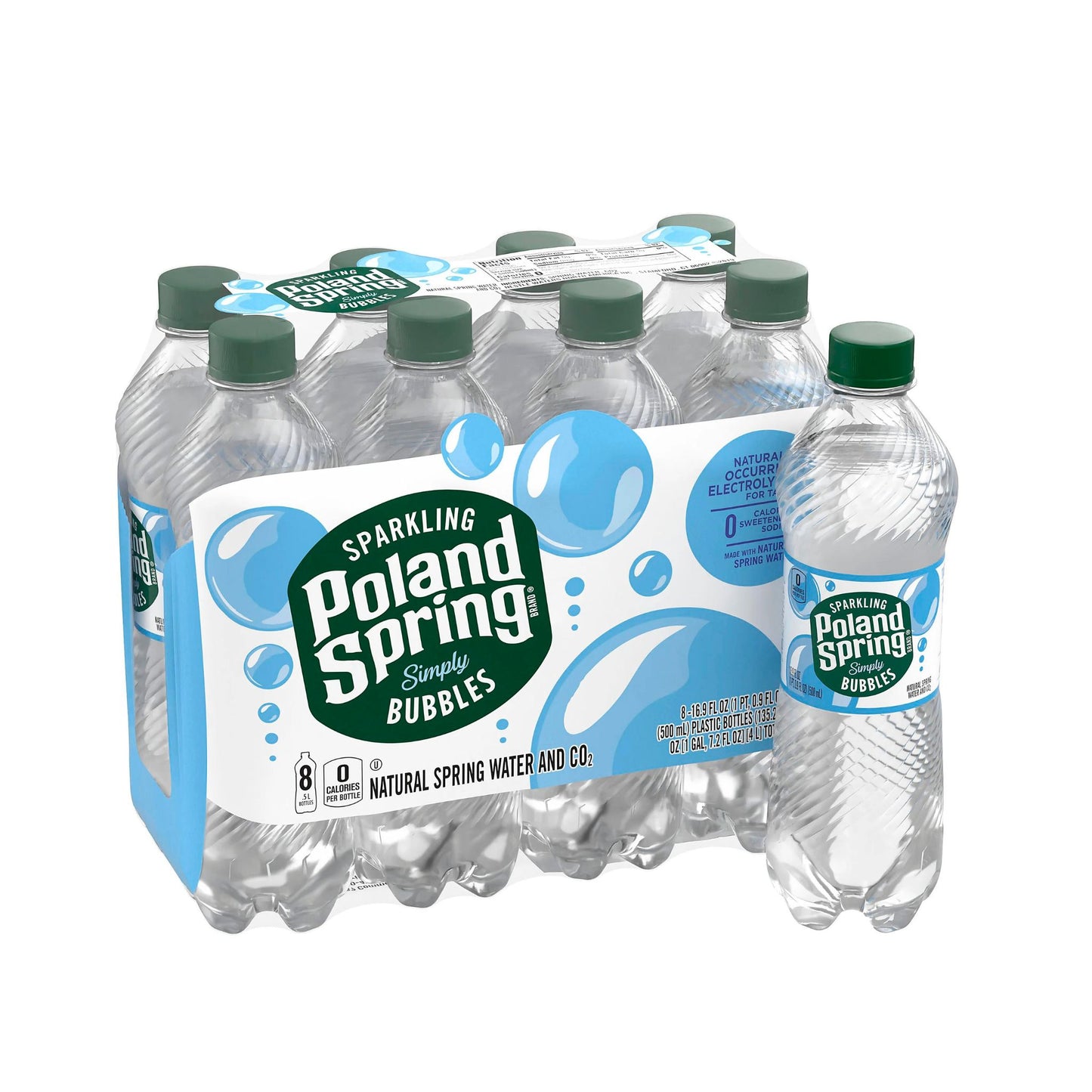Regional Sparkling Spring Water (Simply Bubbles) 16.9 Oz. Pack Of 8 Bottles