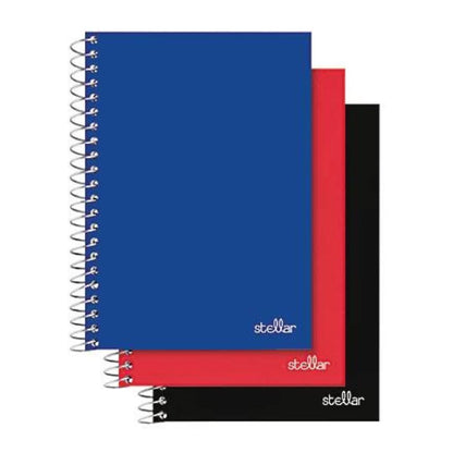 Office Depot Brand Spiral Poly Notebook, 7" x 4-1/2", 1 Subject, College Ruled, 100 Sheets, Assorted Colors (No Color Choice), Pack Of 3