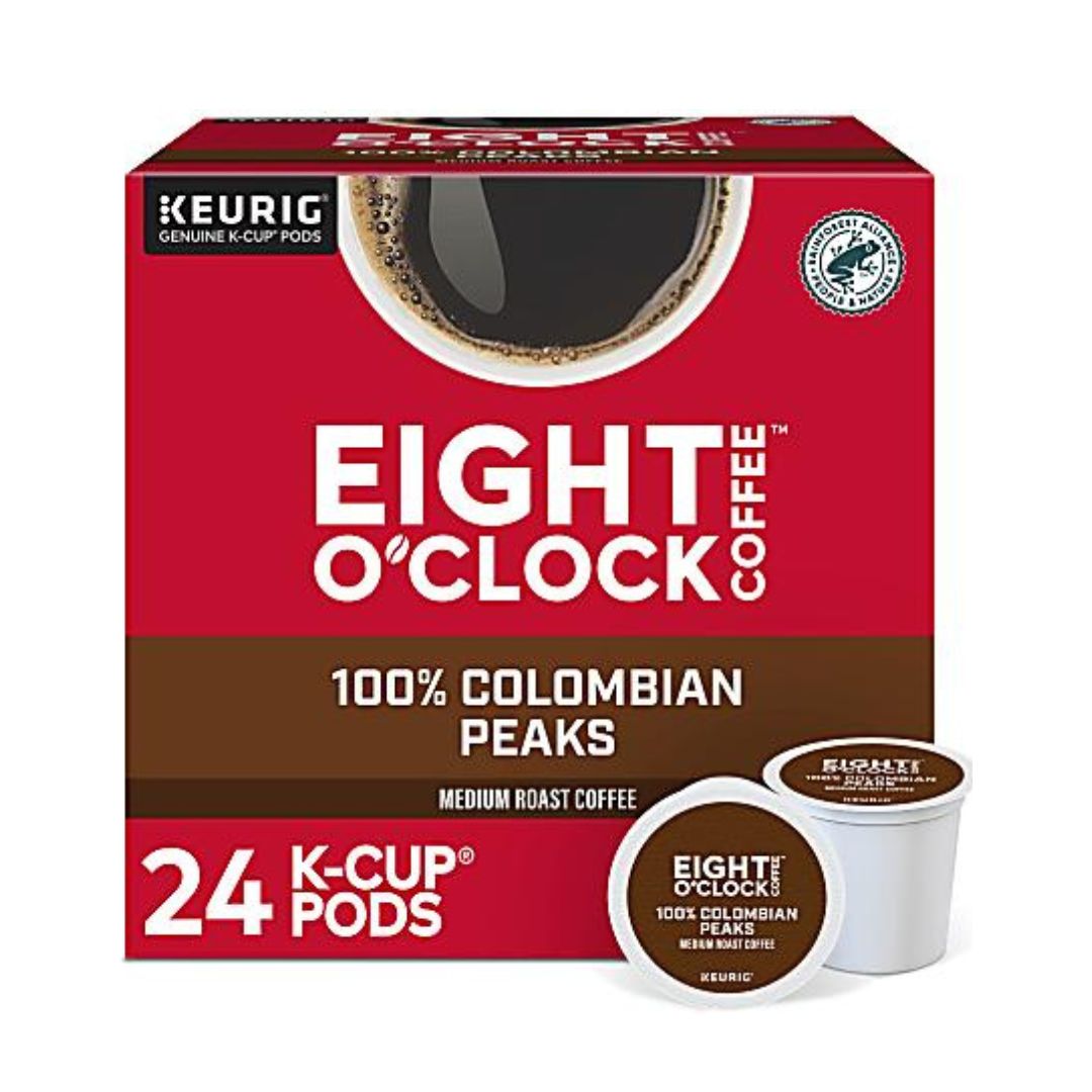 Eight O'Clock Single-Serve Coffee K-Cup Pods, Colombian Box Of 24