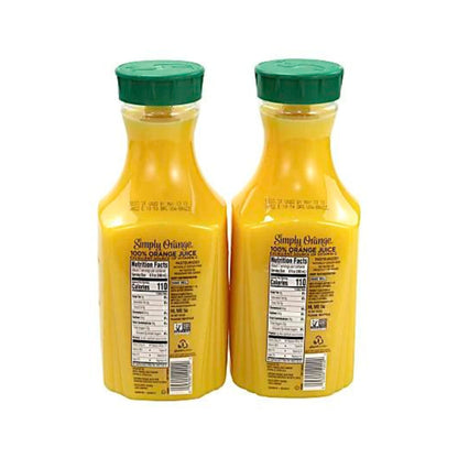 Simply Orange Pulp-Free Orange Juice 52 Oz. Pack Of 2 Bottles