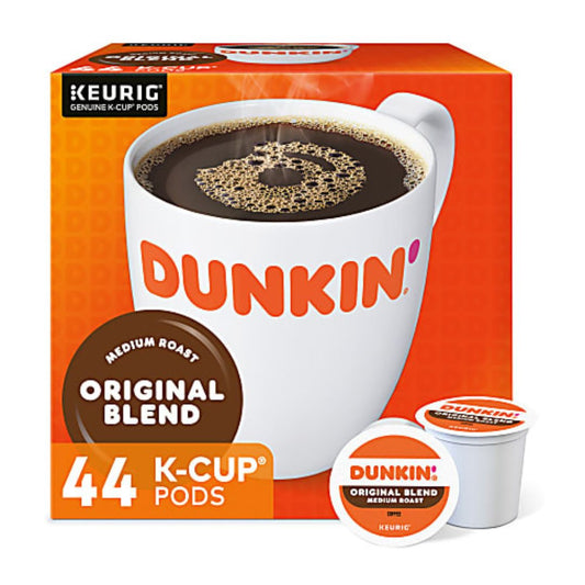 Dunkin' Donuts Single-Serve Coffee K-Cup, Original Blend, Box Of 44