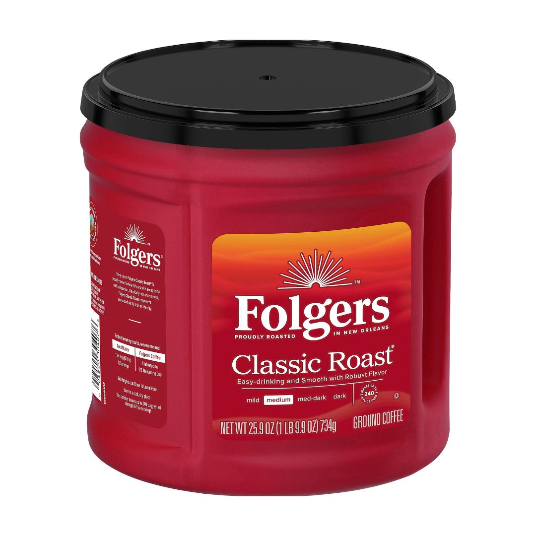 Folgers Classic Roast Ground Coffee, Medium - 25.9 oz - 1 Each