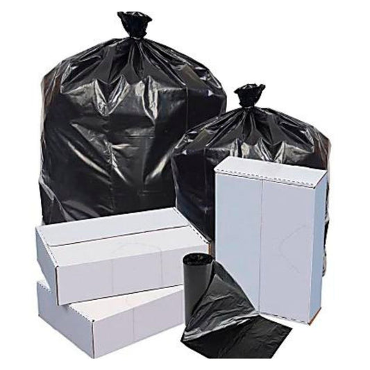 Highmark Repro Trash Liners 1.5 mil 60 Gallons 70% Recycled Black Box Of 100 Liners