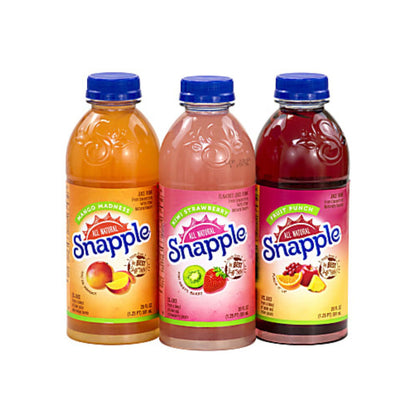 Snapple All Natural Juice Drink 20 Oz. Bottle Pack Of 24 Bottles
